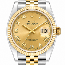 Rolex Datejust 36MM 16233 Two-Tone Champagne Dial Watch